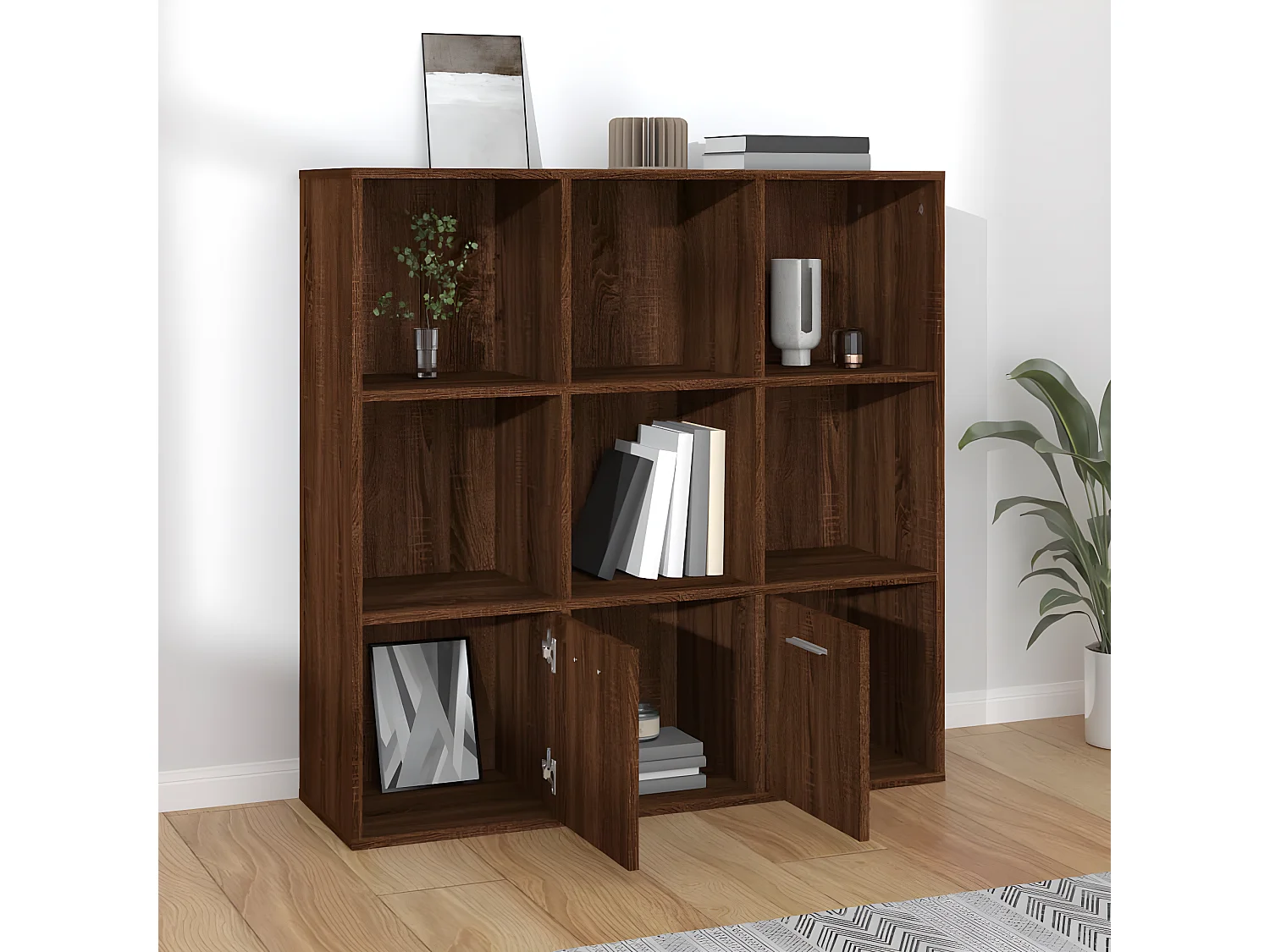 Armoire à livres Chêne marron 98x30x98 cm