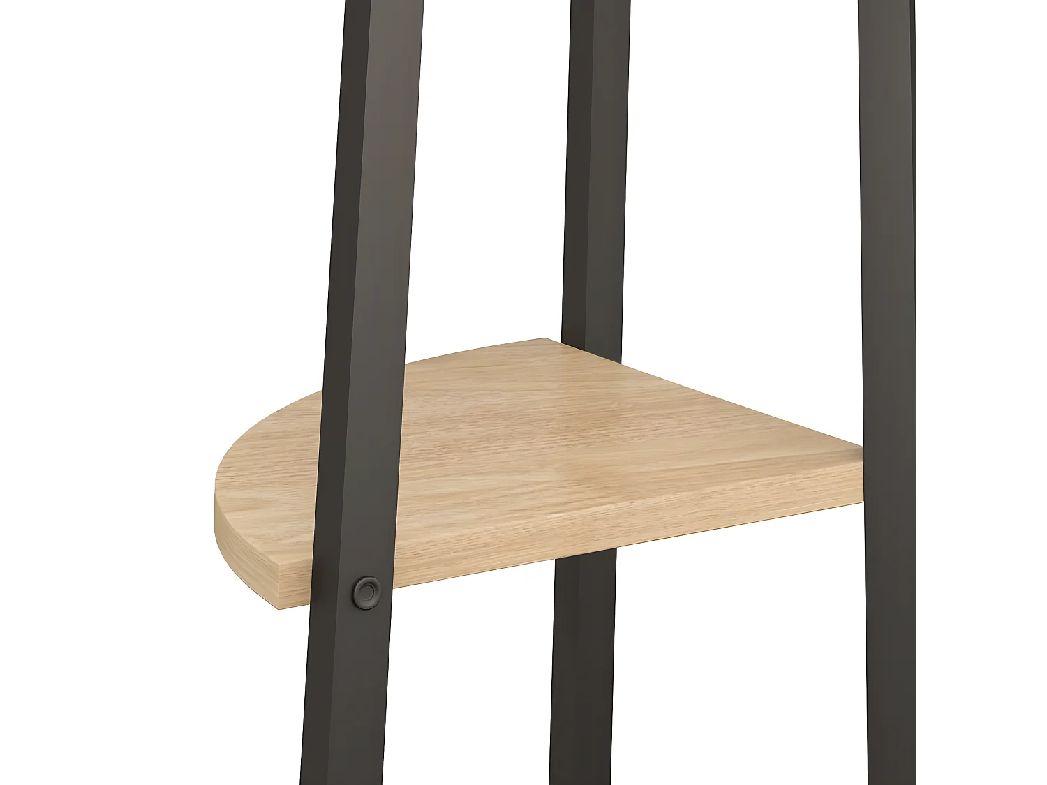 Étagère d'angle 5 niveaux Marron clair et noir 45,5x31,5x180 cm