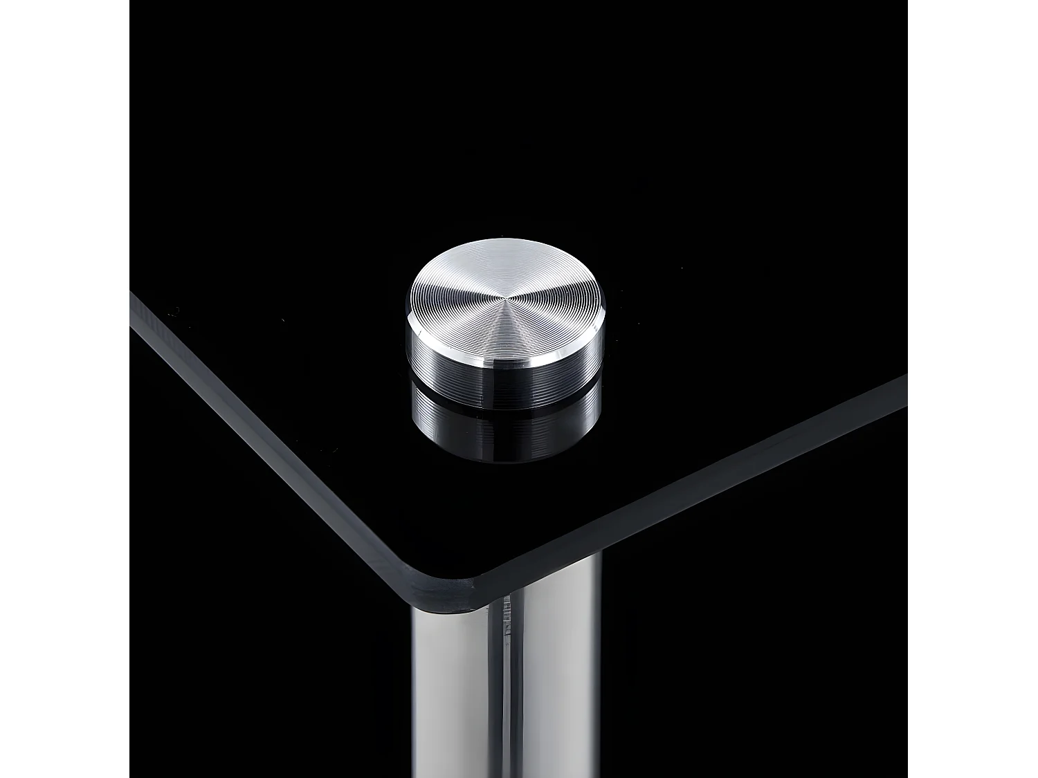 Estante 6 prateleiras 40x40x160 cm vidro temperado preto