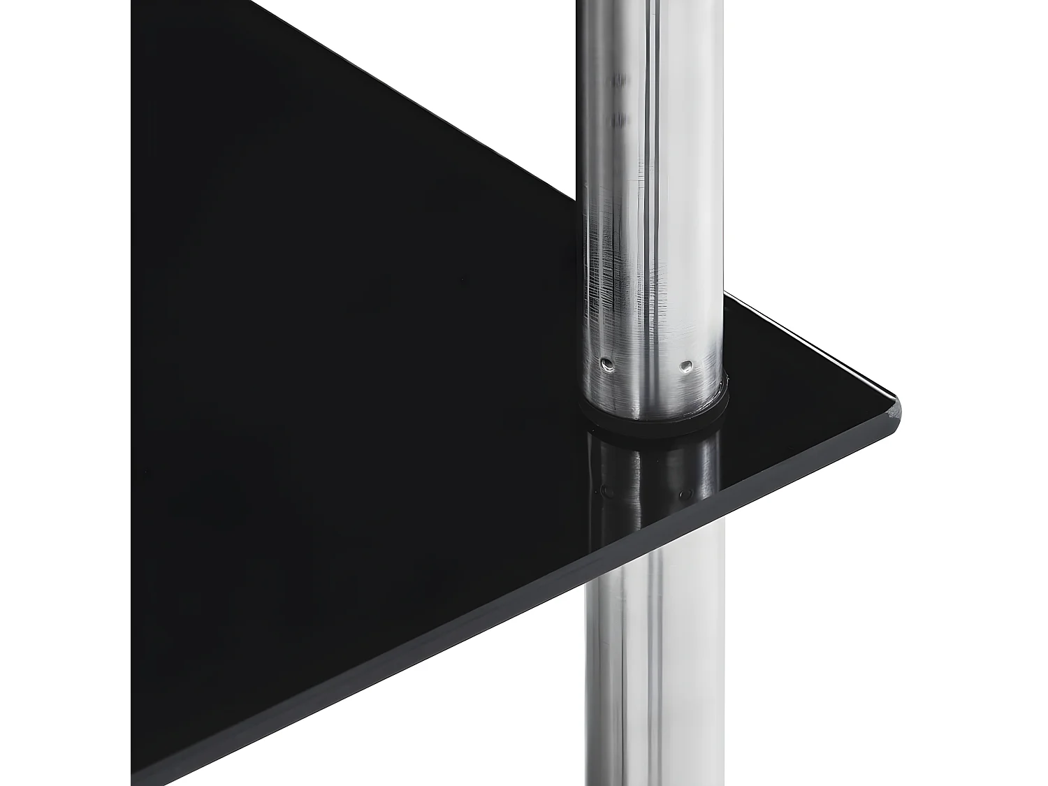 Kastje 6-laags 40x40x160 cm gehard glas zwart