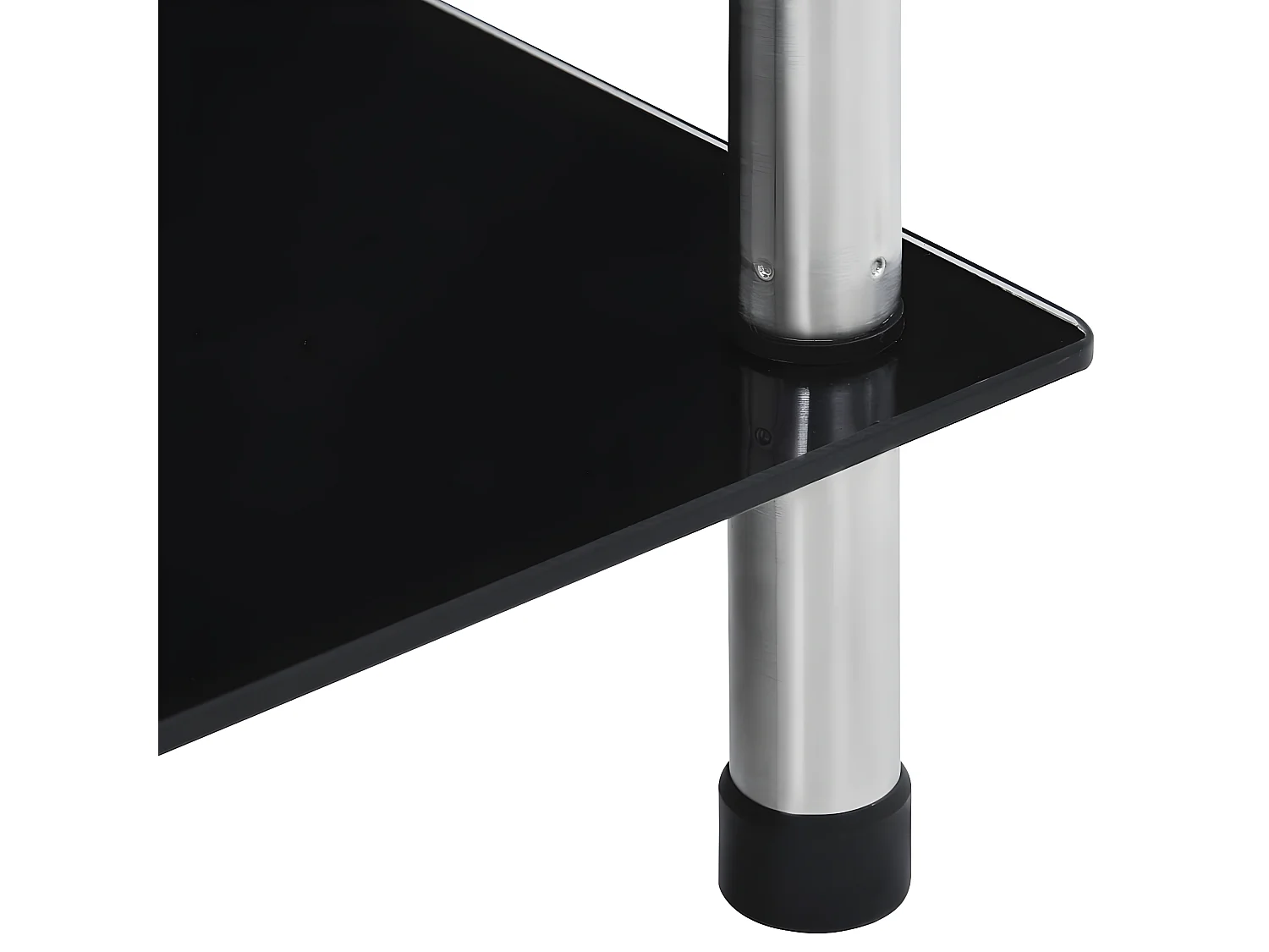 Kastje 6-laags 40x40x160 cm gehard glas zwart