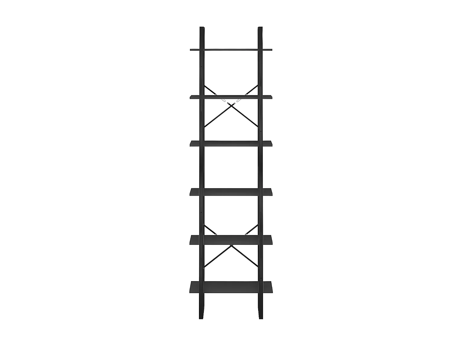 Estantería de madera contrachapada negro 60x30x210 cm