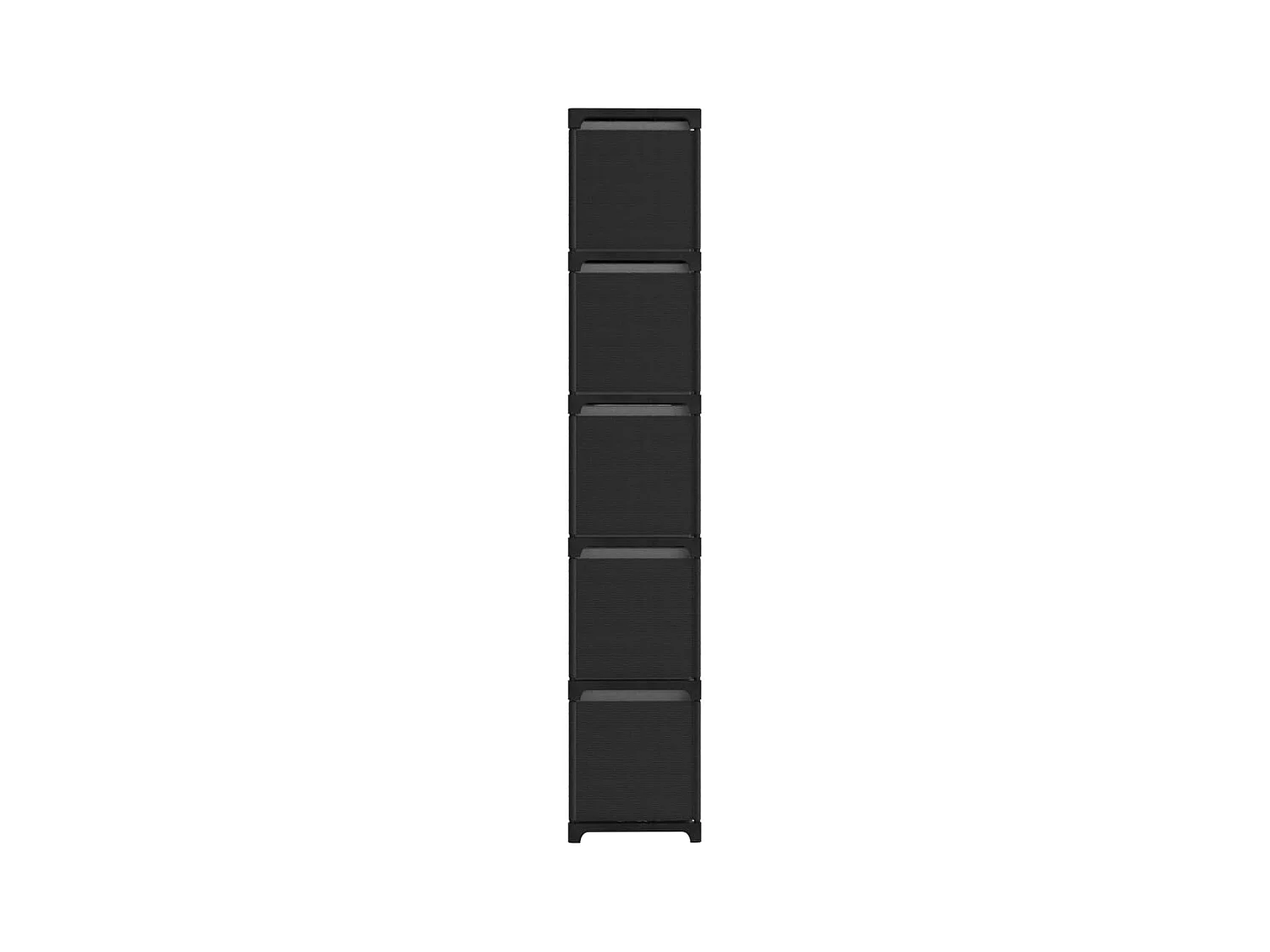 Étagère à 15 cubes avec boîtes Noir 103x30x175,5 cm Tissu