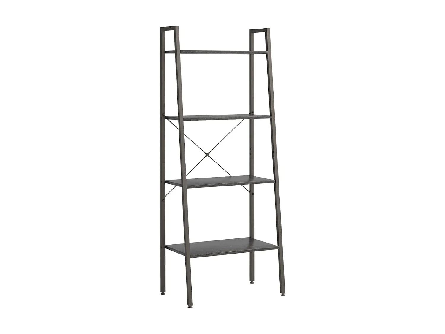 Opbergmeubel met 4 schappen 56x35x140 cm zwart