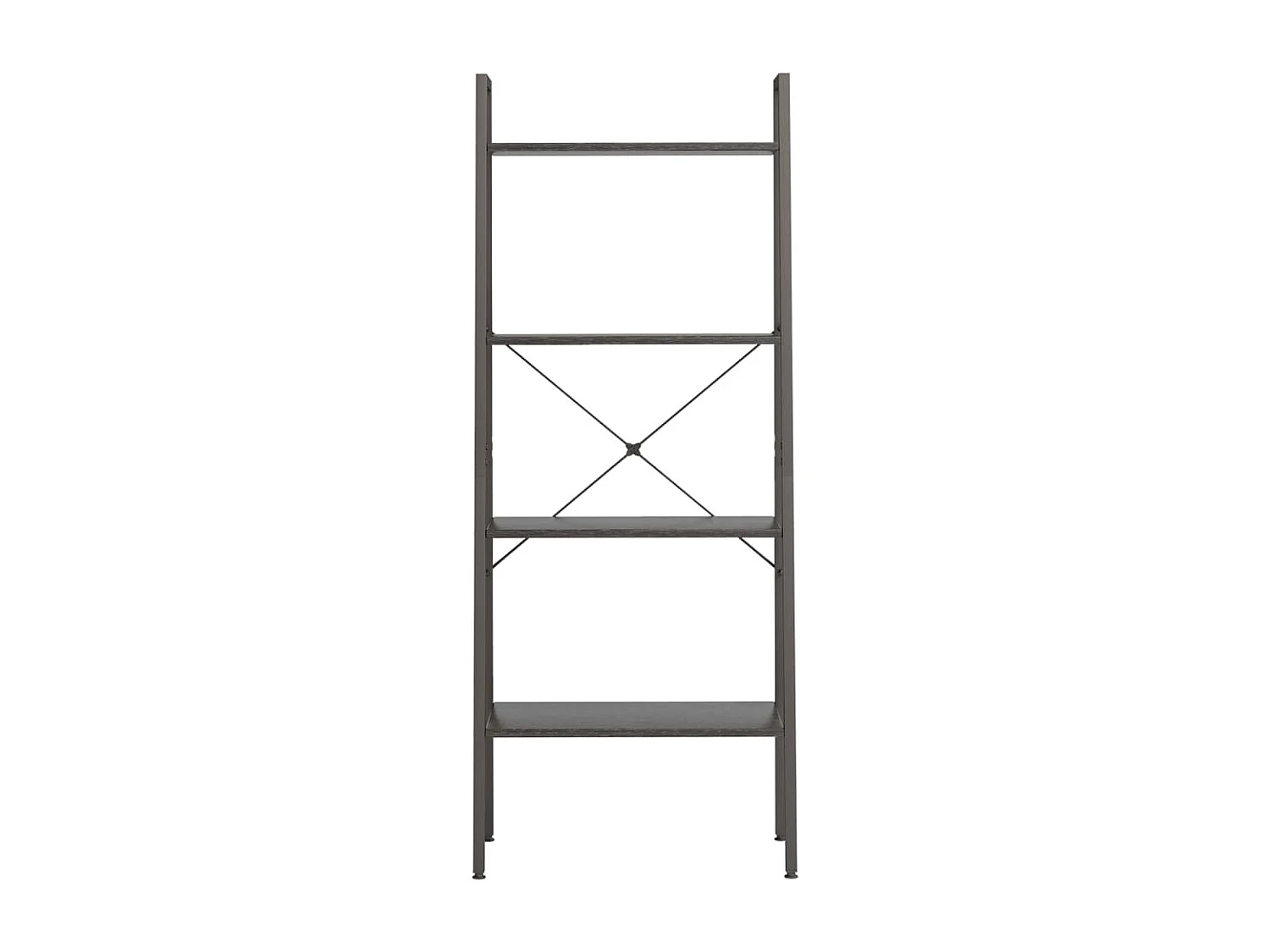 Opbergmeubel met 4 schappen 56x35x140 cm zwart