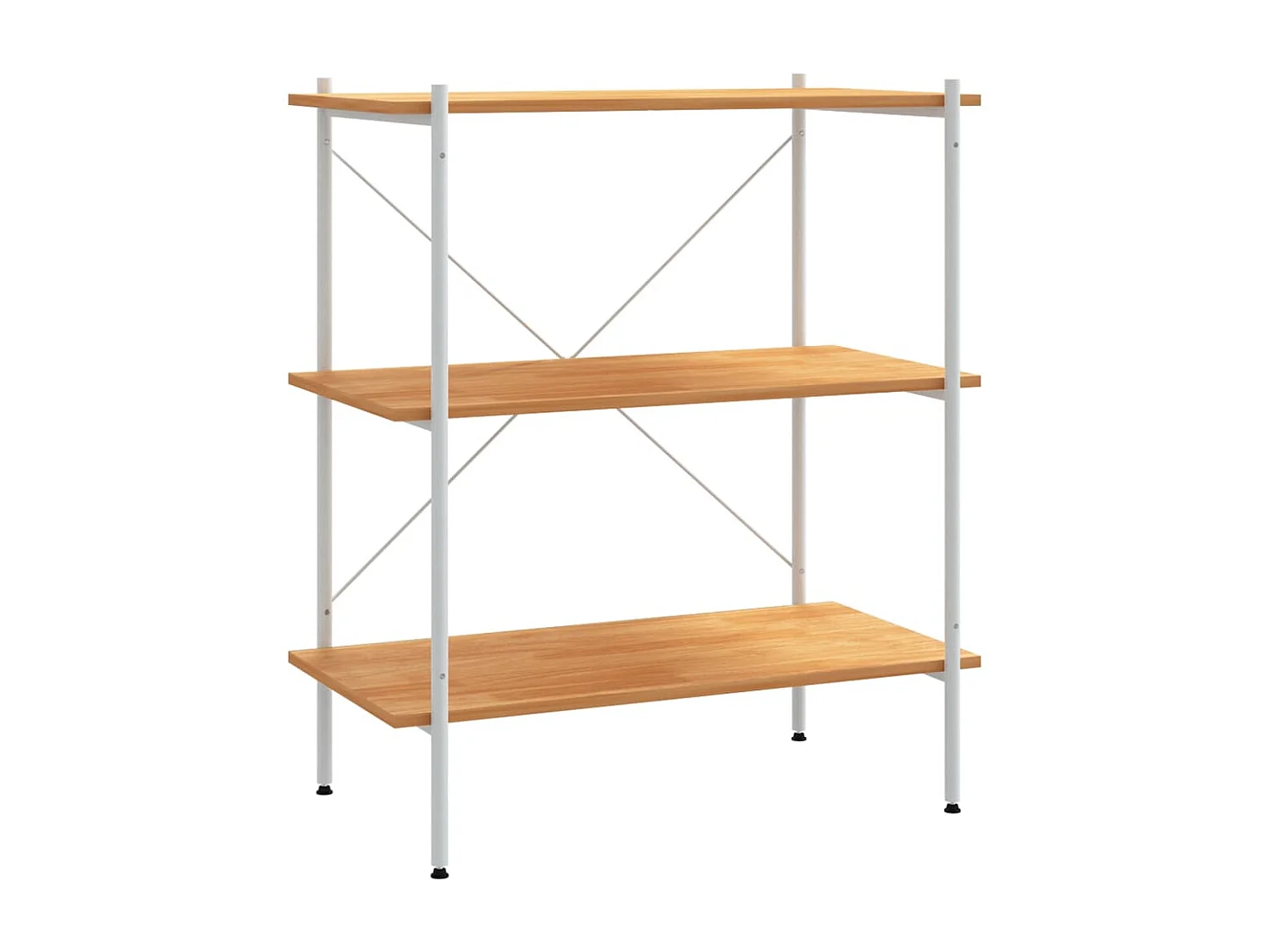 Unidade com 3 prateleiras 80x40x92 cm branco/cor de carvalho