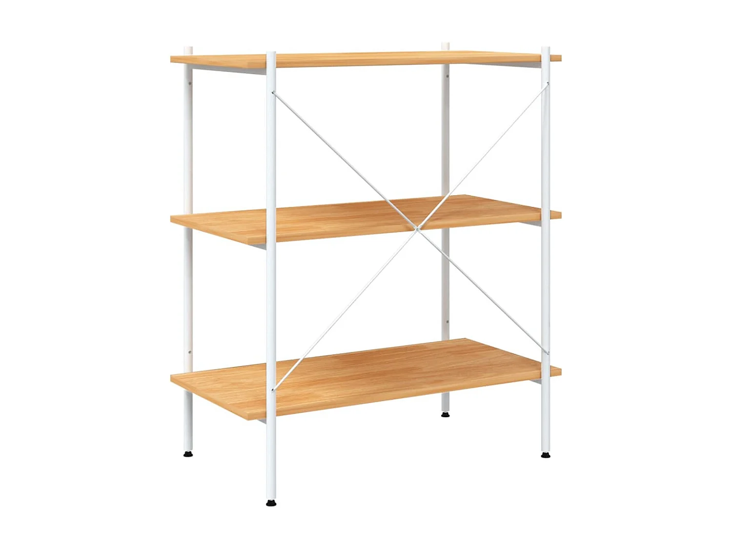 Unidade com 3 prateleiras 80x40x92 cm branco/cor de carvalho