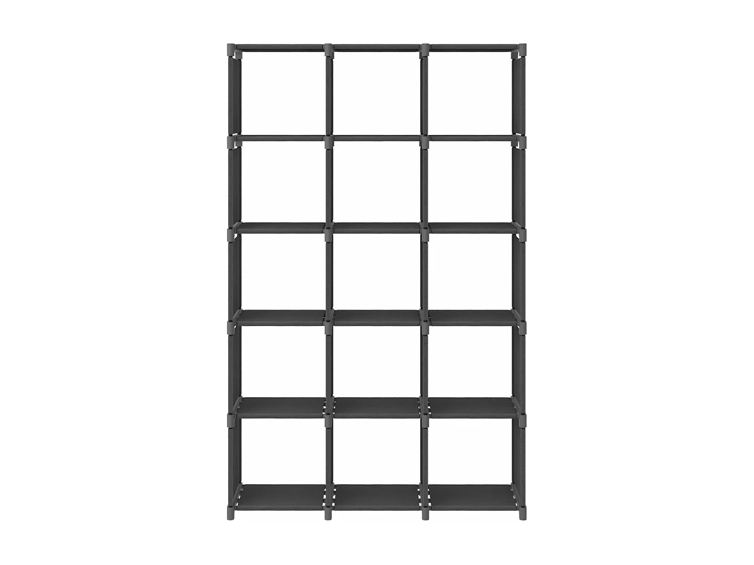 Unidade de prateleiras 15 cubos 103x30x175,5 cm tecido cinzento