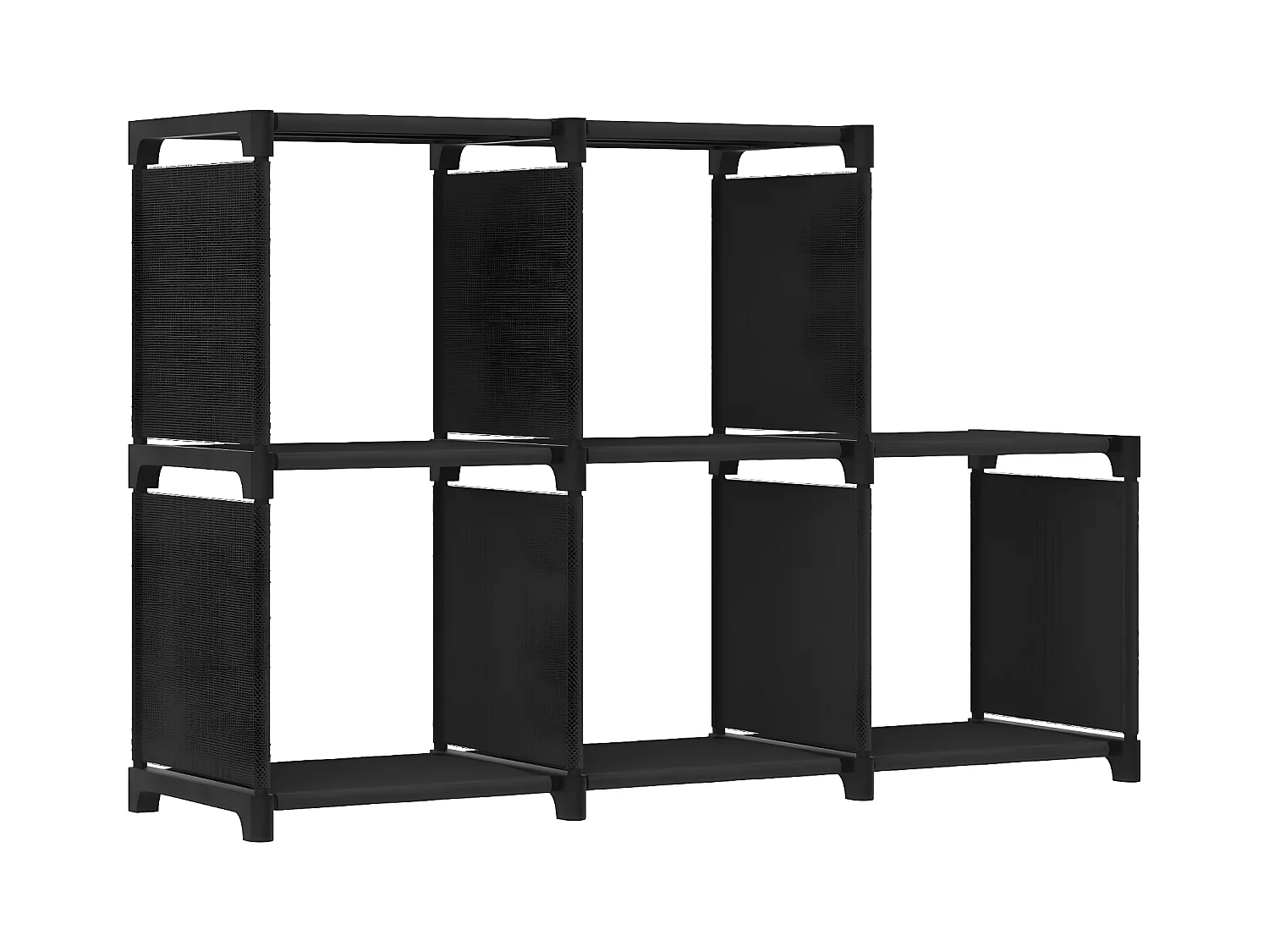Étagère d'affichage 5 cubes Noir 103x30x72,5 cm Tissu