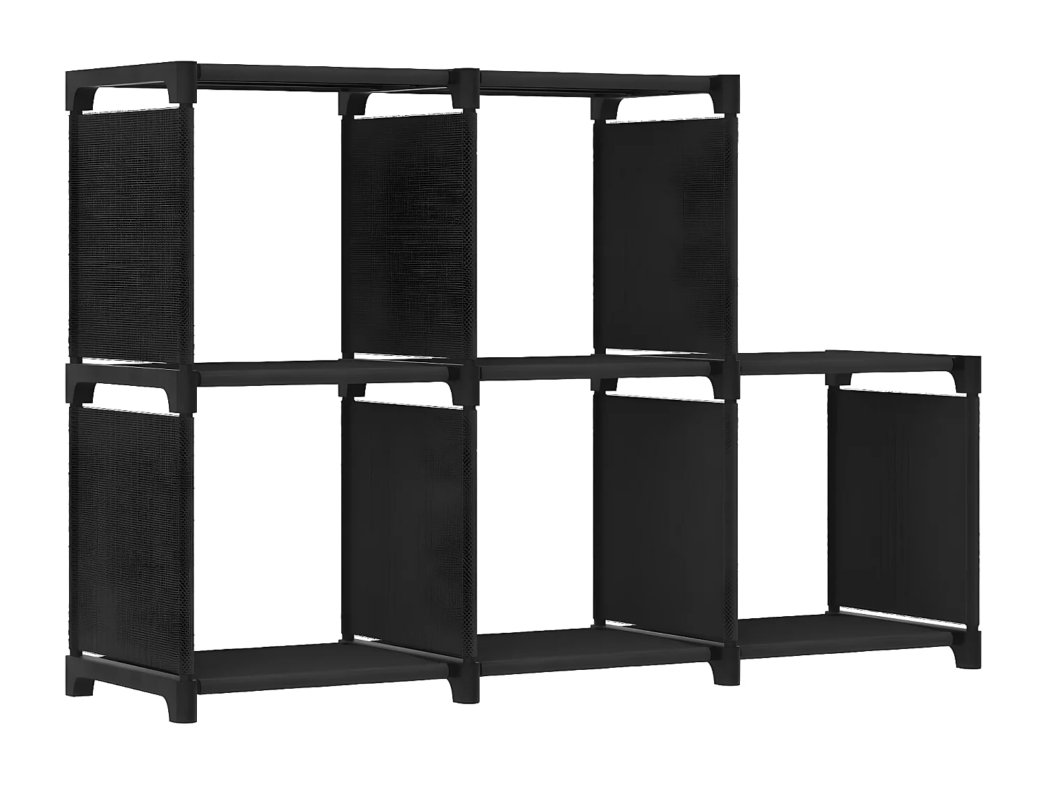 Unidade de prateleiras 5 cubos 103x30x72,5 cm tecido preto