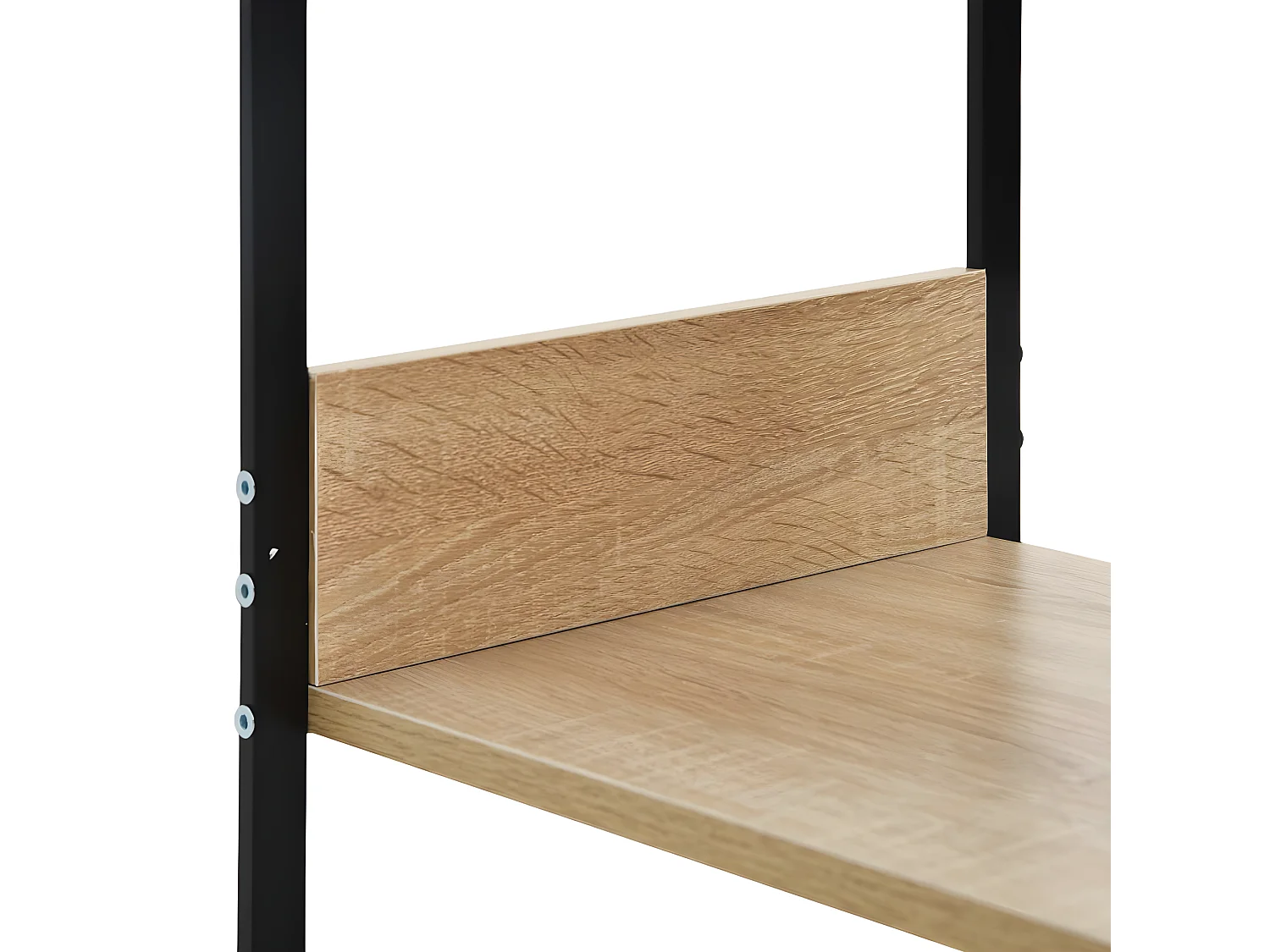 Étagère à livre petite Noir et chêne 33,5x39,6x79,7cm Aggloméré