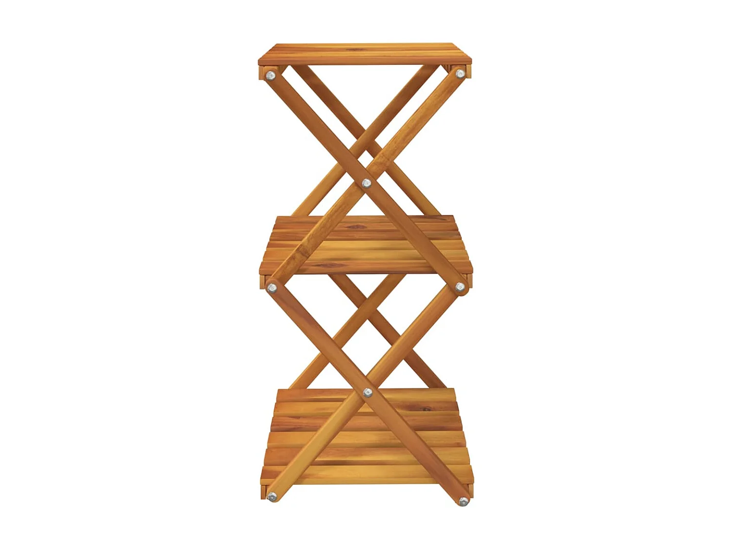 Étagère pliable à 3 niveaux Marron 43x31x63 cm Bois d'acacia