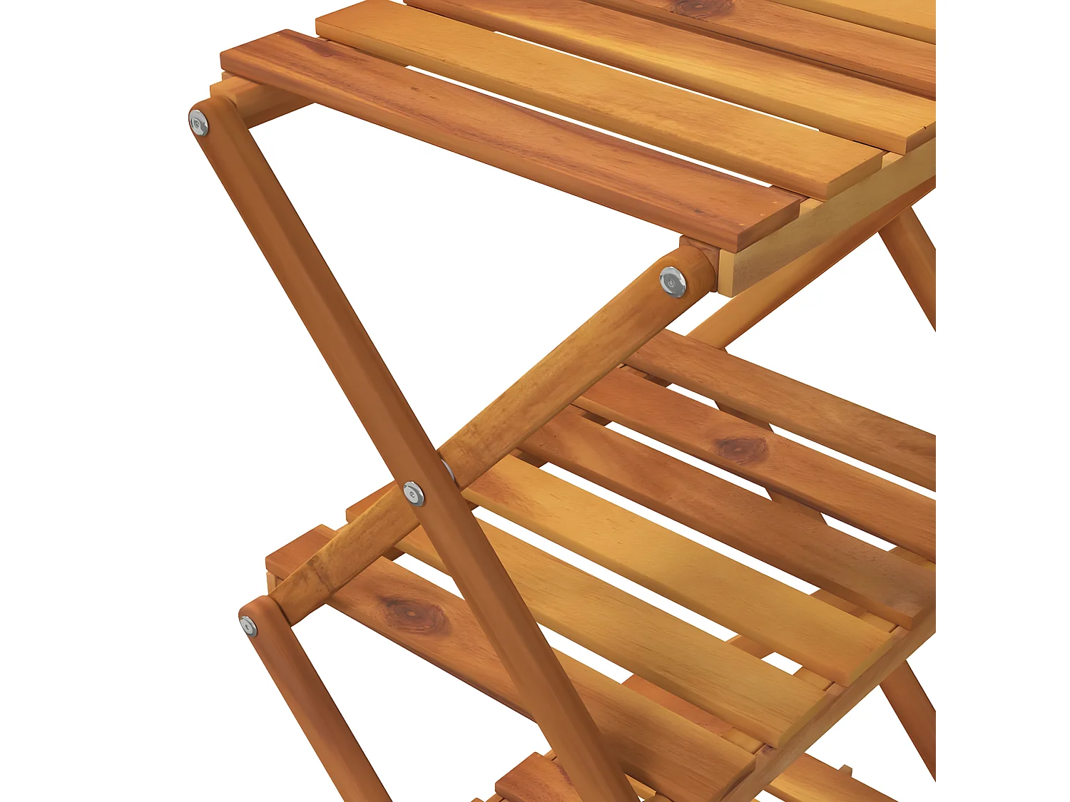 Étagère pliable à 3 niveaux Marron 43x31x63 cm Bois d'acacia