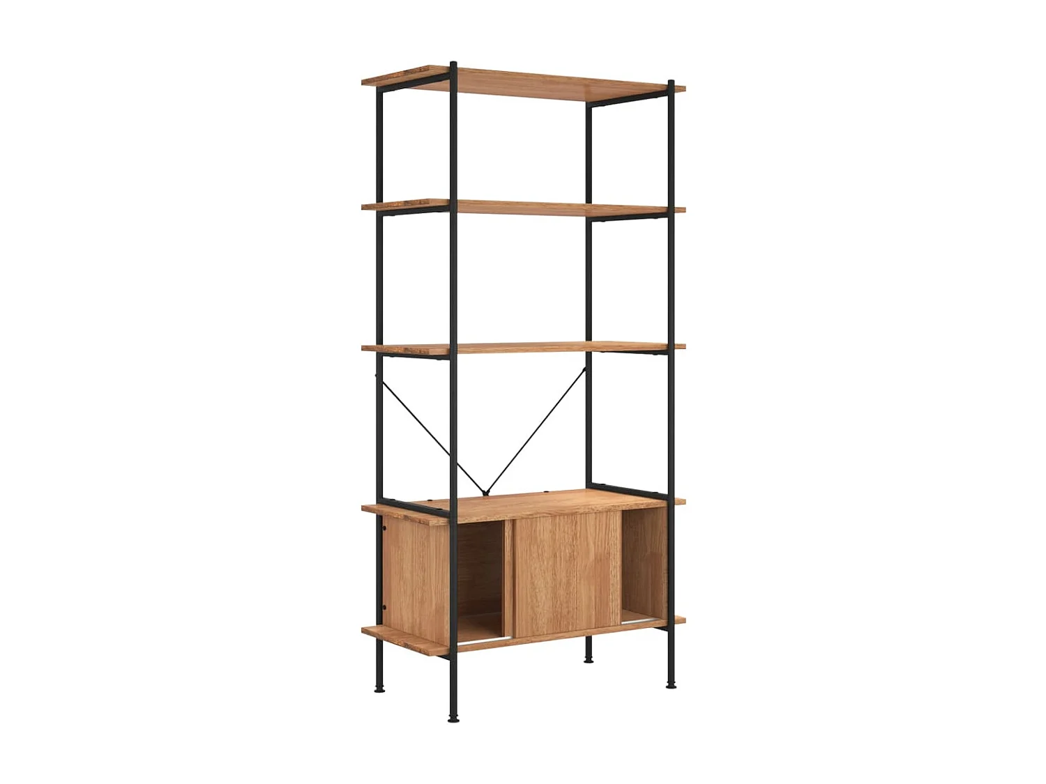 Étagère à 5 niveaux armoire 80x40x163cm Acier bois d'ingénierie