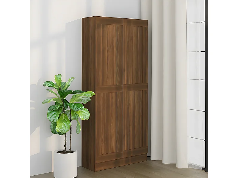 Estantería madera contrachapada roble marrón 82,5x30,5x185,5 cm