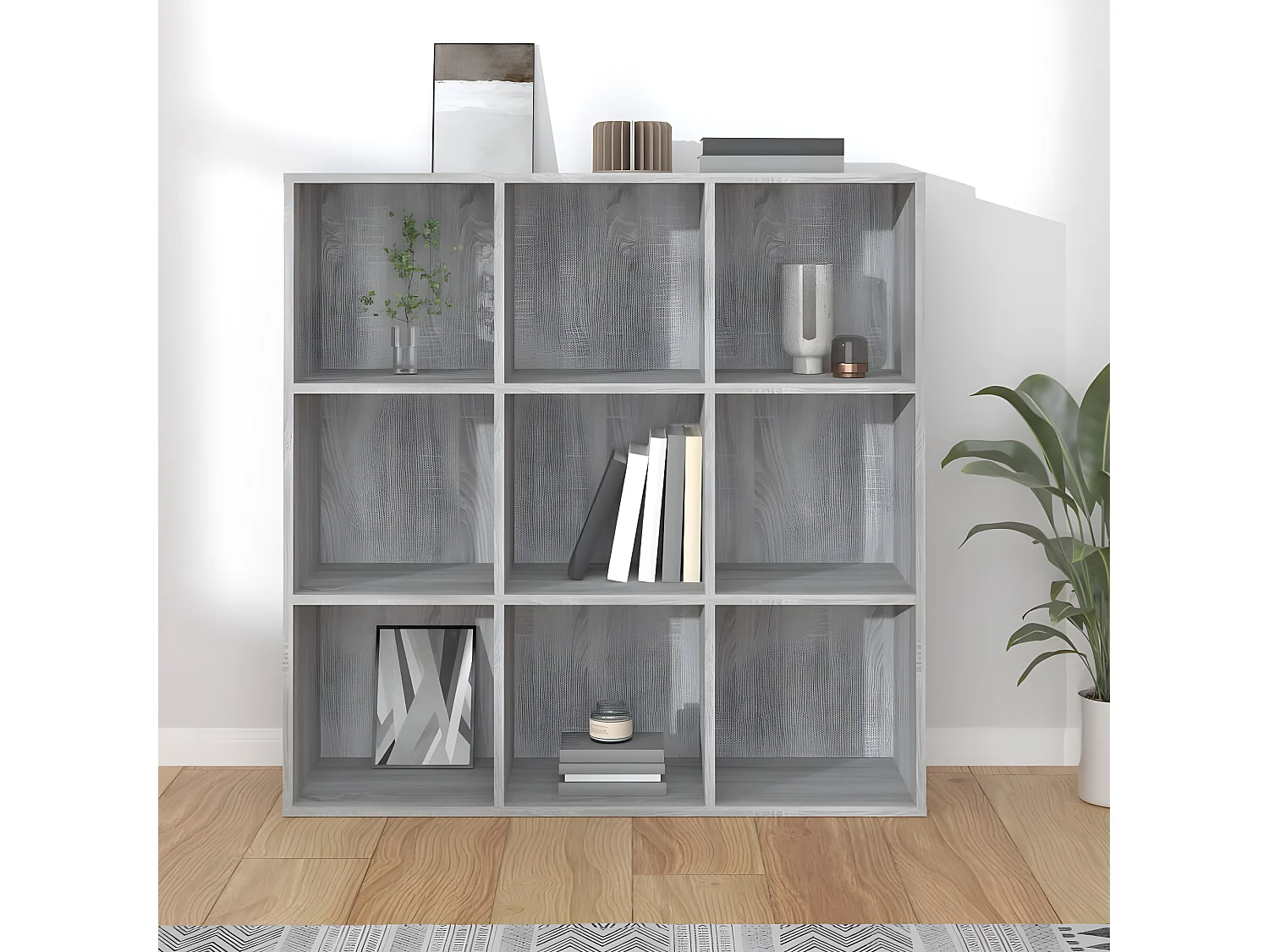 Armoire à livres Sonoma gris 98x30x98 cm