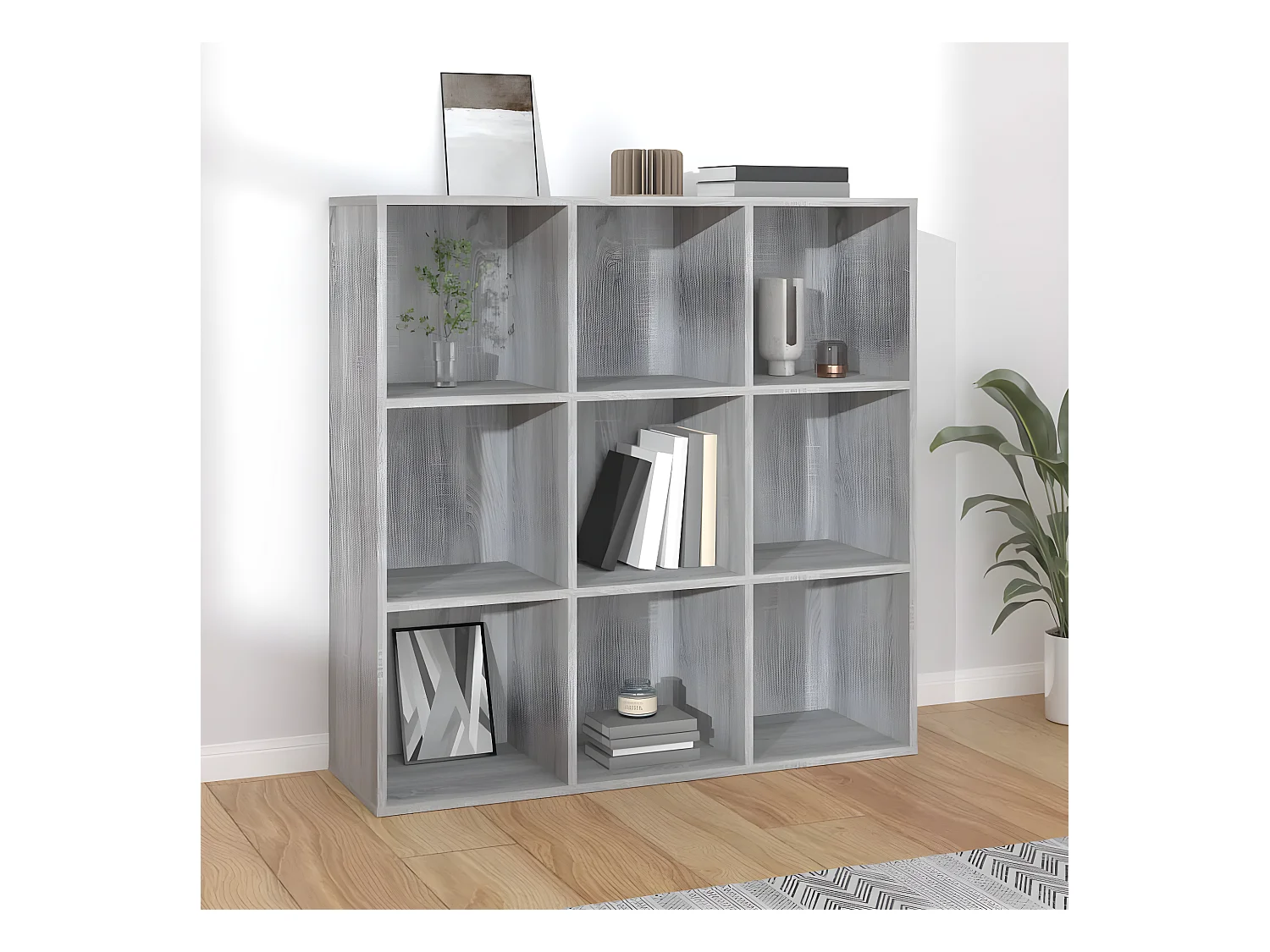 Armoire à livres Sonoma gris 98x30x98 cm