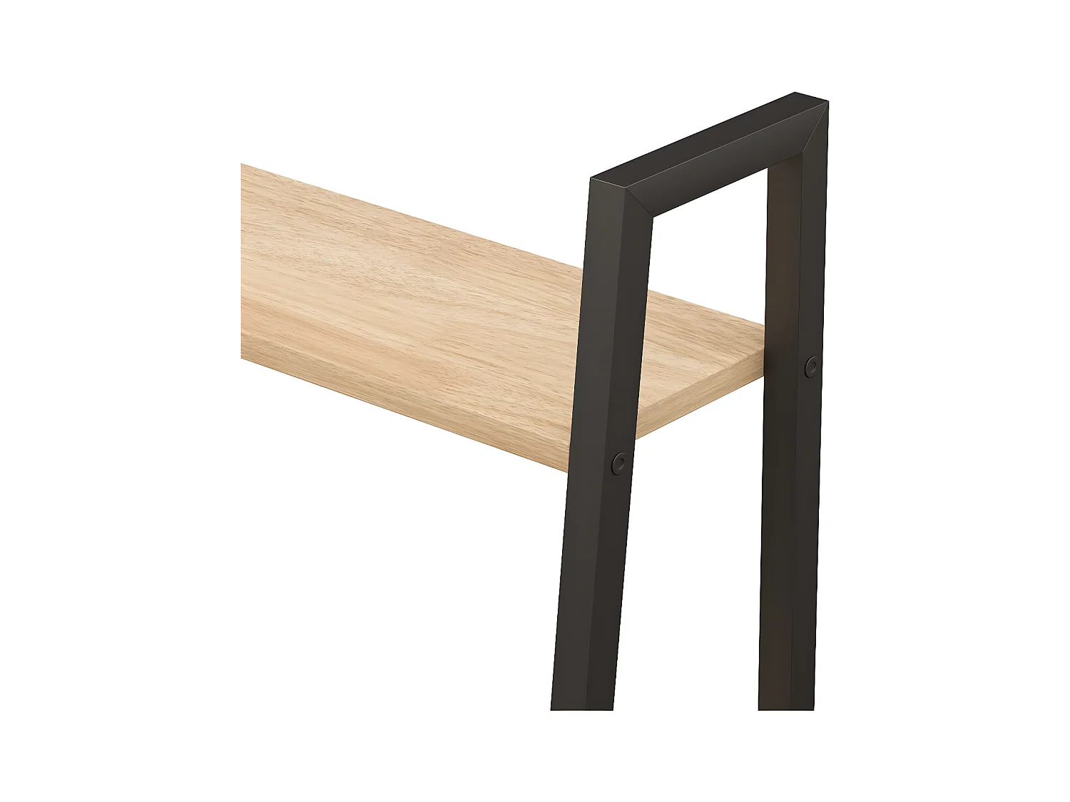 Étagère sur pied 4 niveaux Marron clair et noir 56x35x140 cm