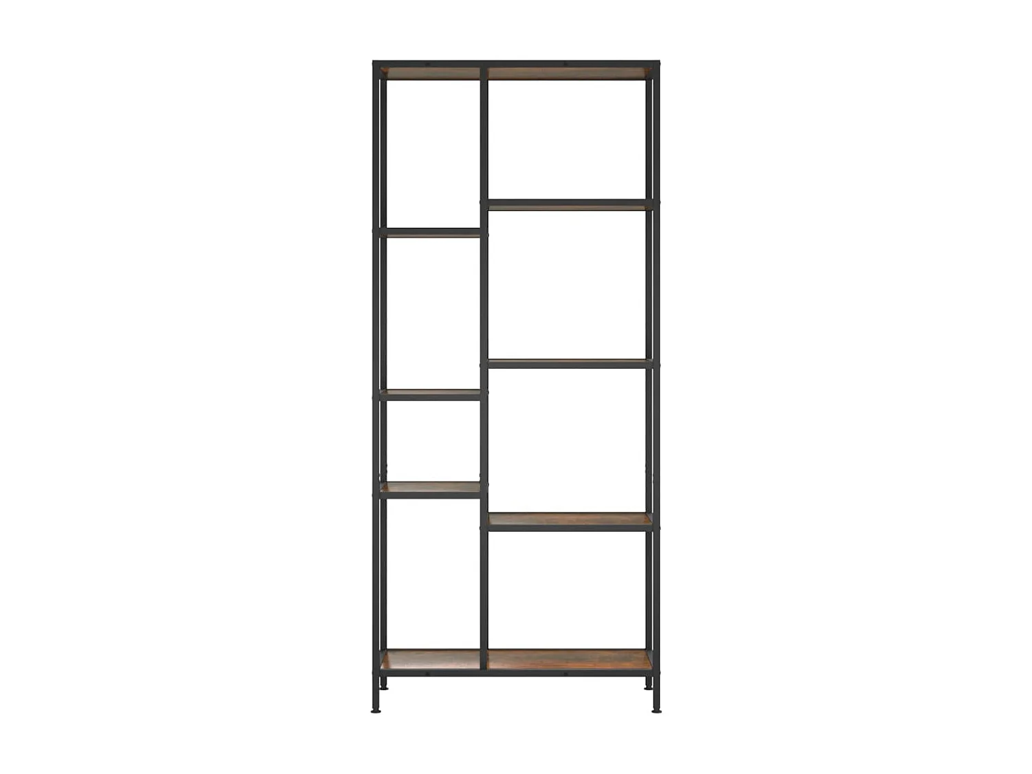 Étagère à livres 80x30x180 cm Acier et bois d'ingénierie