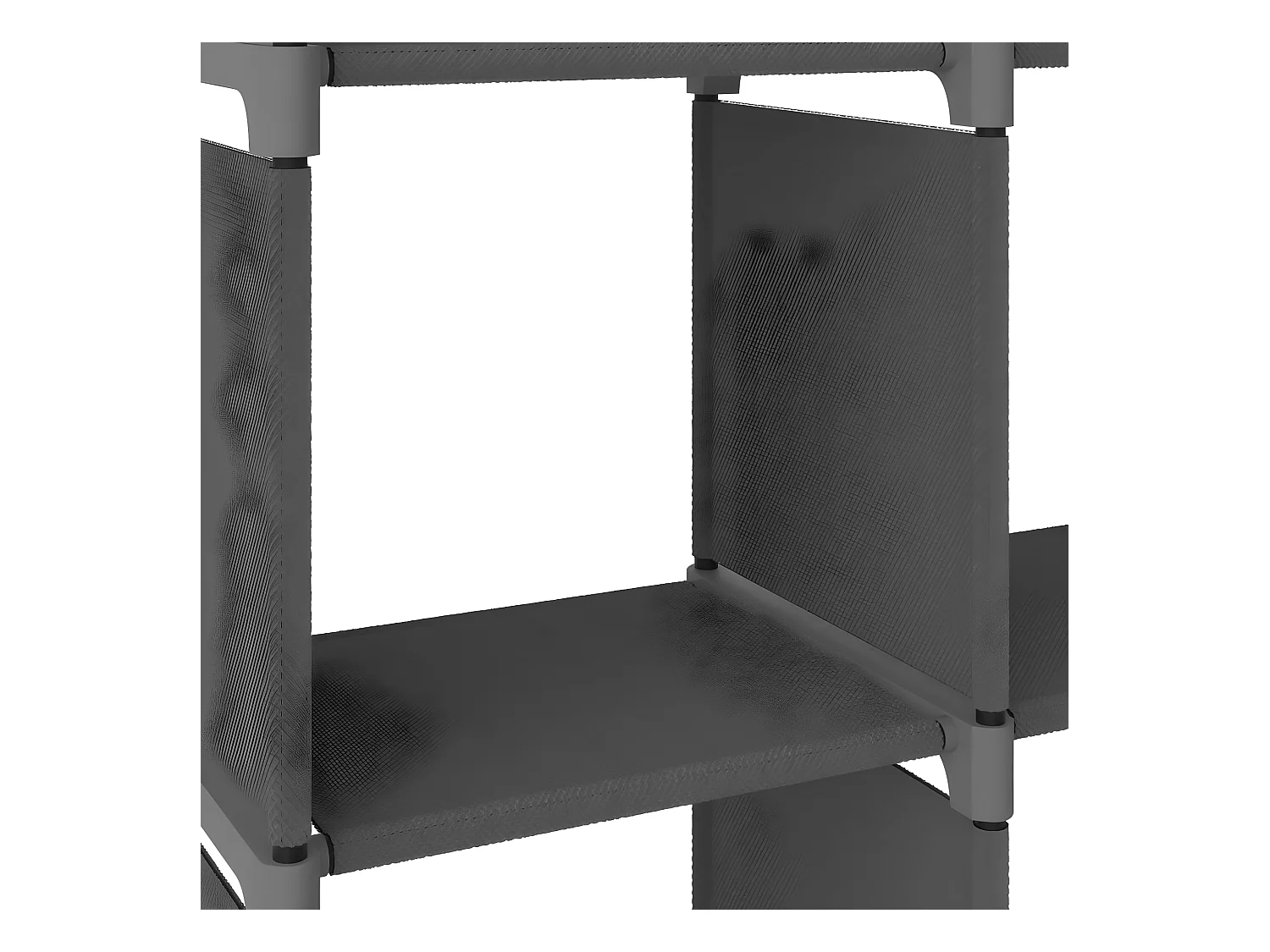 Étagère d'affichage 4 cubes Gris 69x30x72,5 cm Tissu