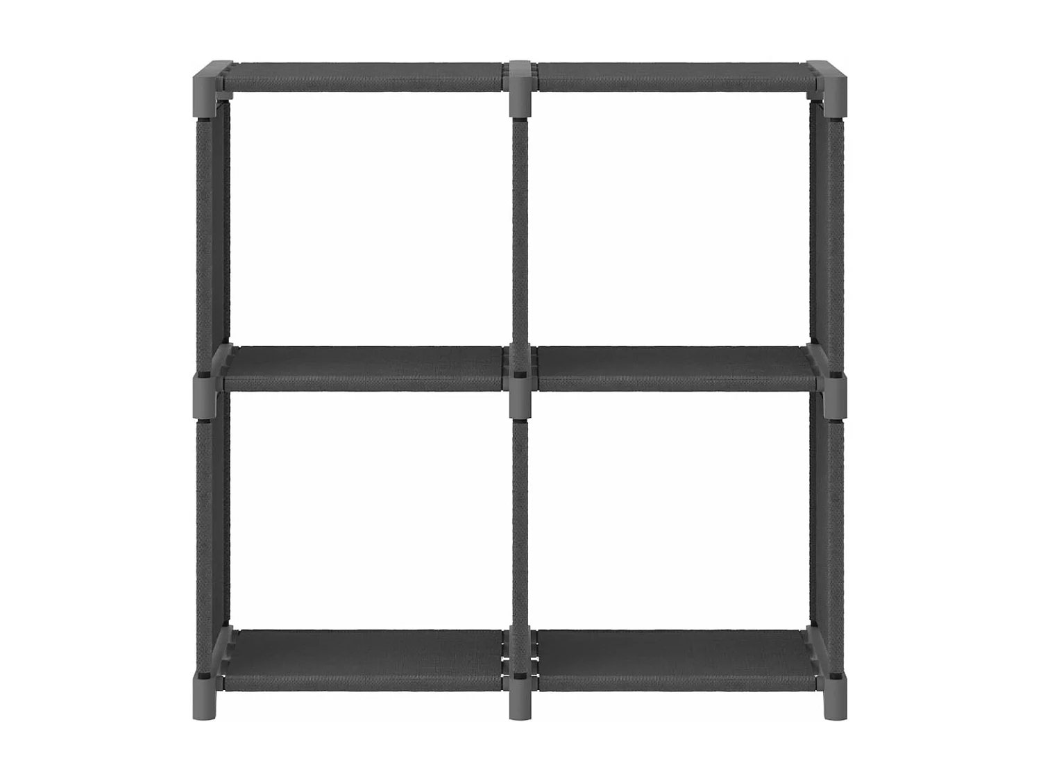 Estantería de 4 cubos de tela gris 69x30x72,5 cm