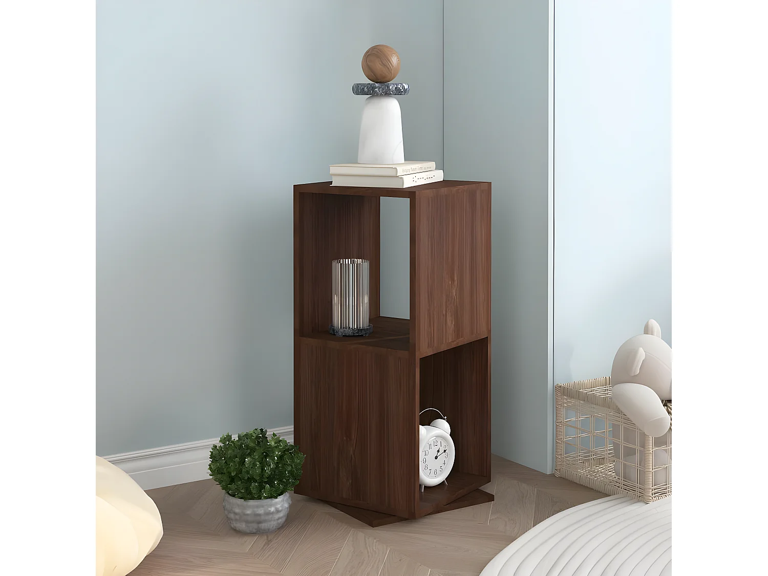 Armoire rotative Chêne marron 34,5x34,5x75,5 cm Aggloméré