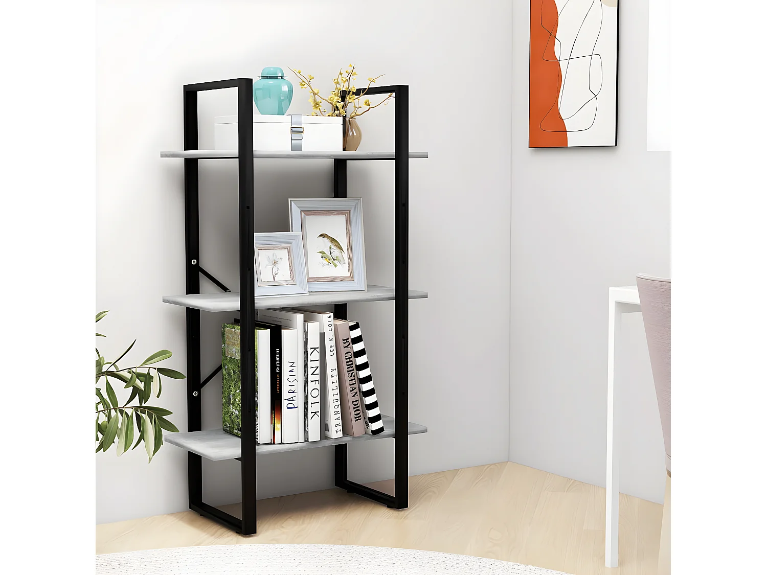 Étagère de rangement Gris béton 60x30x105 cm Aggloméré