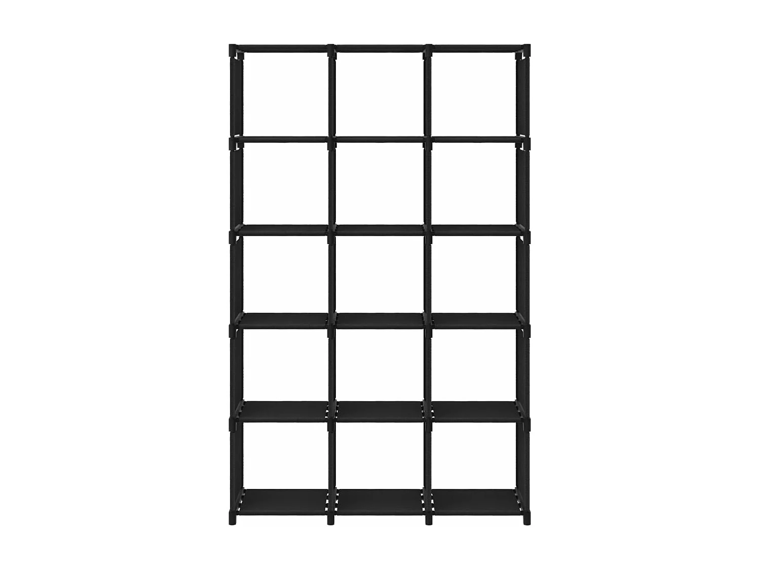 Unidade de prateleiras 15 cubos 103x30x175,5 cm tecido preto