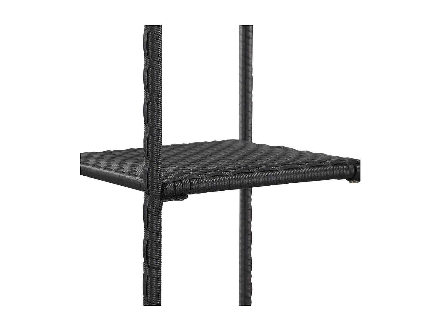 Étagère de rangement Noir 30x30x150 cm Résine tressée