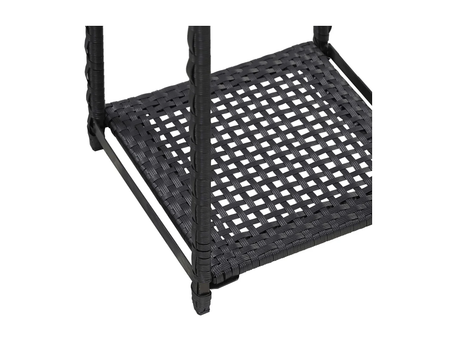 Étagère de rangement Noir 30x30x150 cm Résine tressée