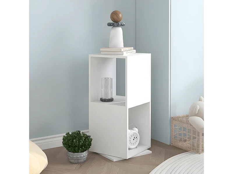 Armoire rotative Blanc 34,5x34,5x75,5 cm Aggloméré