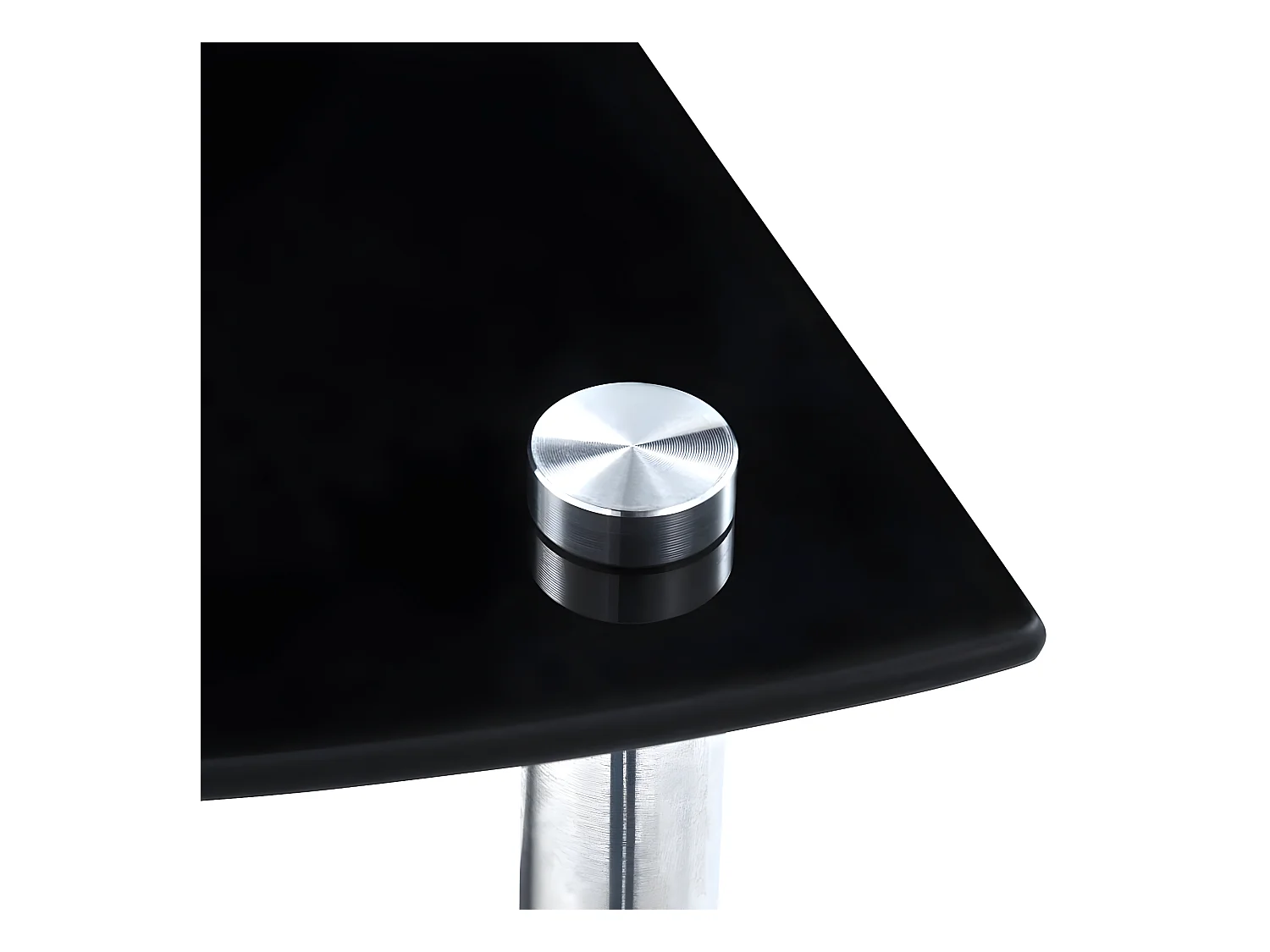 Estantería 3 niveles cristal templado negro 30x30x67 cm