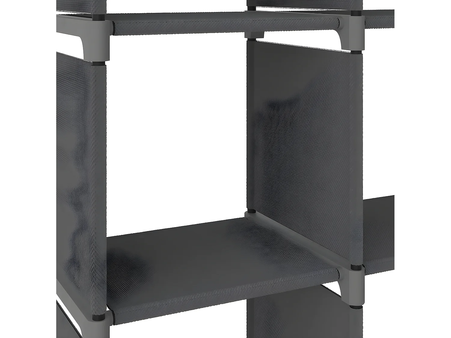 Unidade de prateleiras 9 cubos 103x30x107,5 cm tecido cinzento