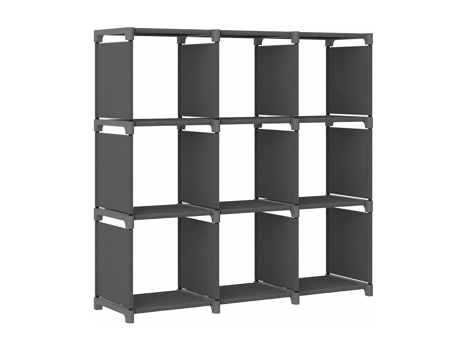 Étagère d'affichage 9 cubes Gris 103x30x175,5 cm Tissu