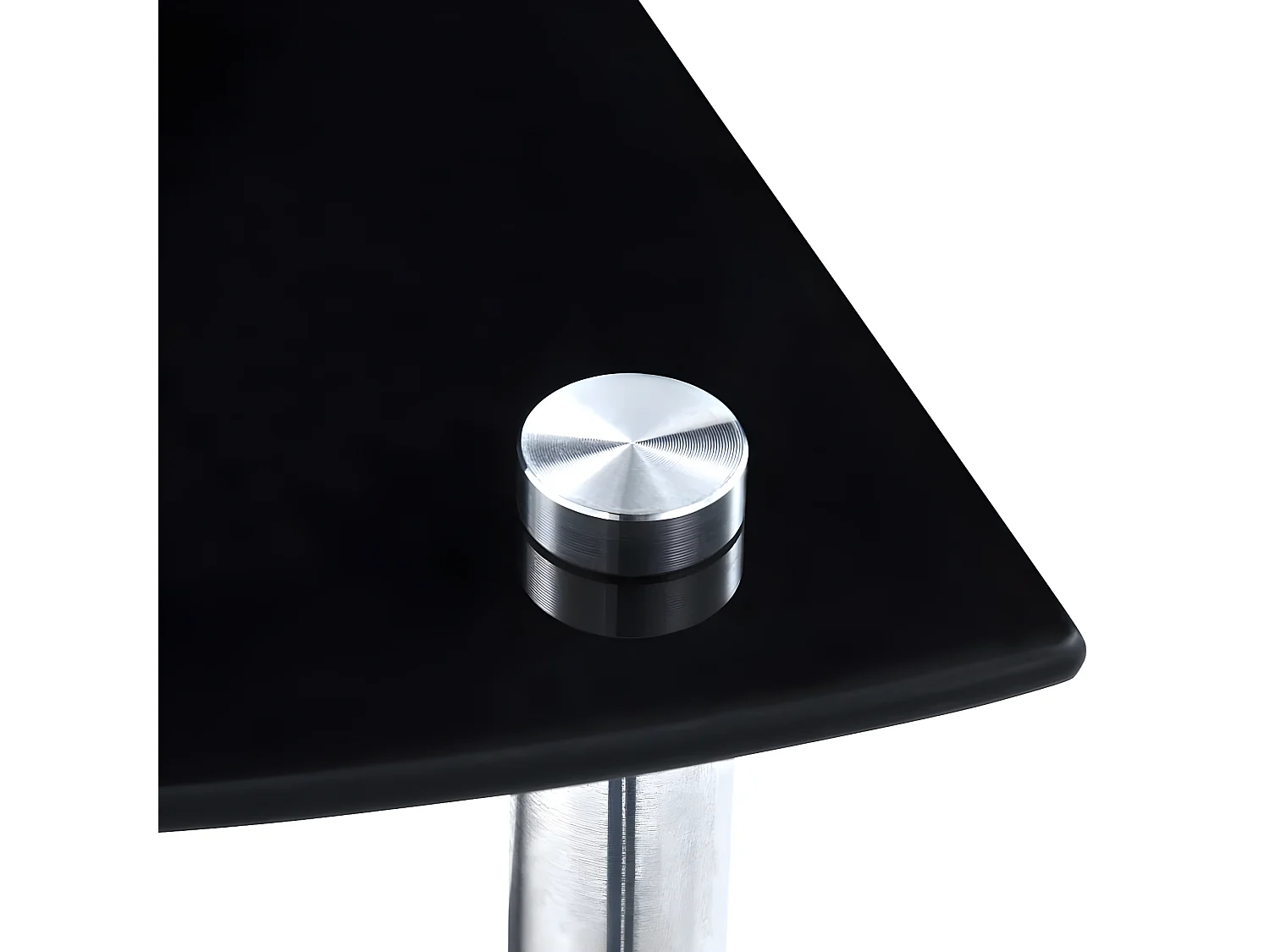 Kastje 4-laags 30x30x100 cm gehard glas zwart