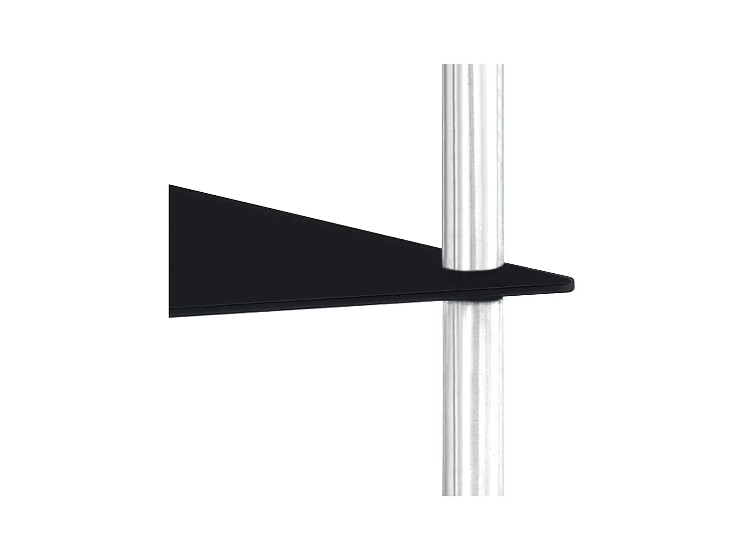 Estantería de 2 niveles vidrio templado negro 40x40x47cm