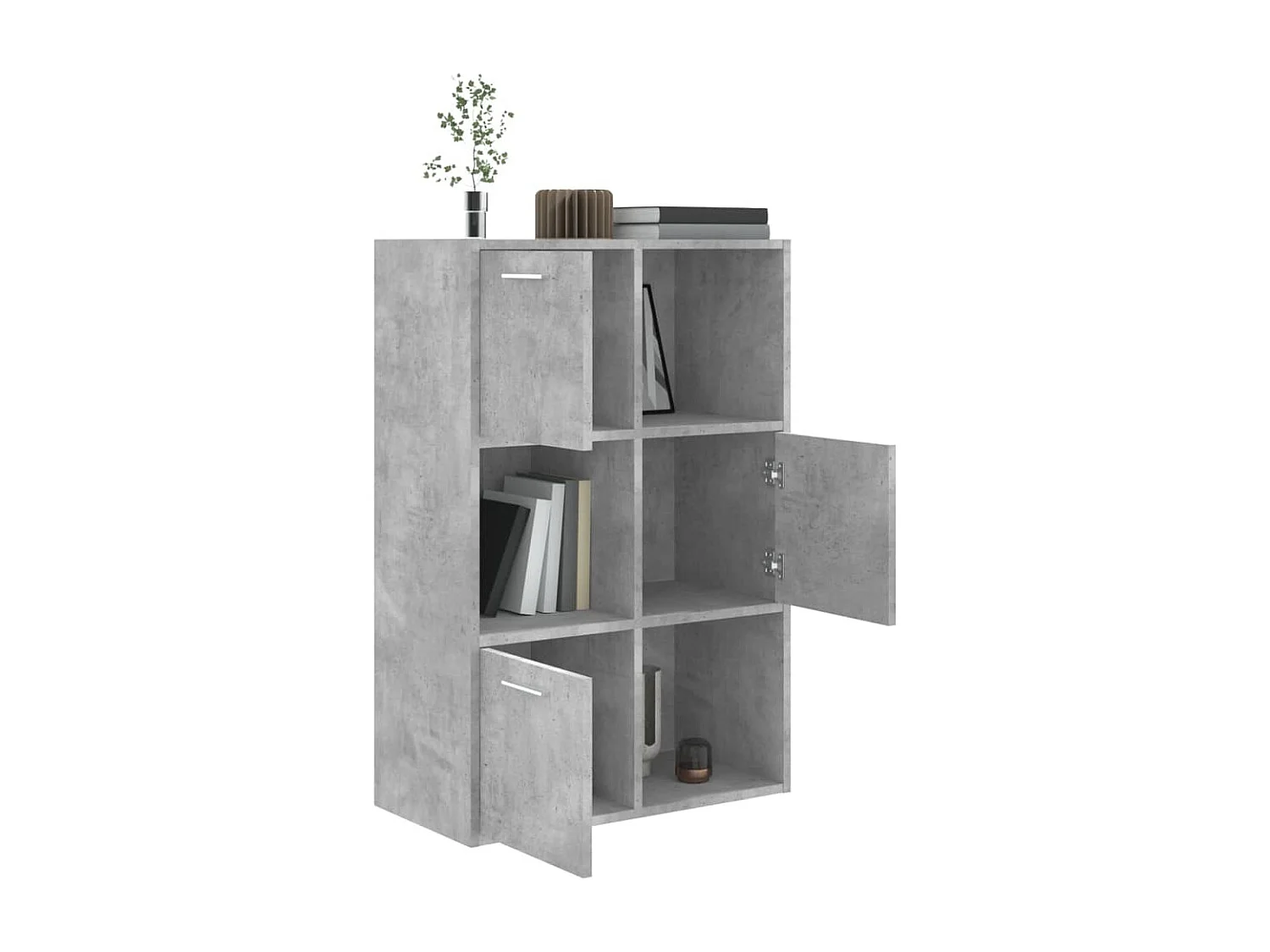 Armoire de rangement Gris béton 60x29,5x90 cm Aggloméré