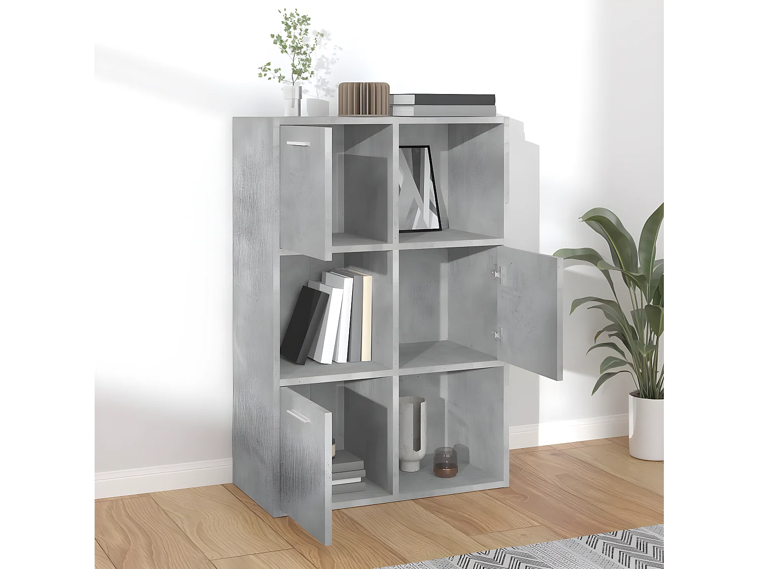 Armoire de rangement Gris béton 60x29,5x90 cm Aggloméré