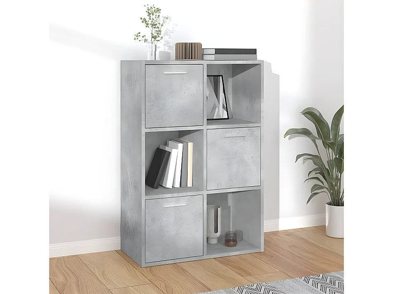 Armoire de rangement Gris béton 60x29,5x90 cm Aggloméré