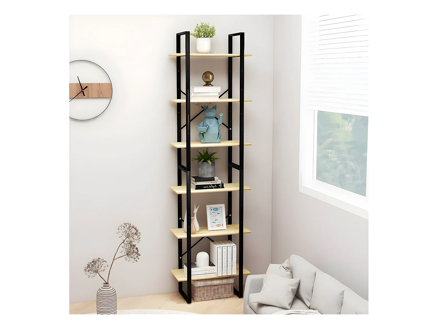 Étagère de rangement 60x30x210 cm Bois de pin massif