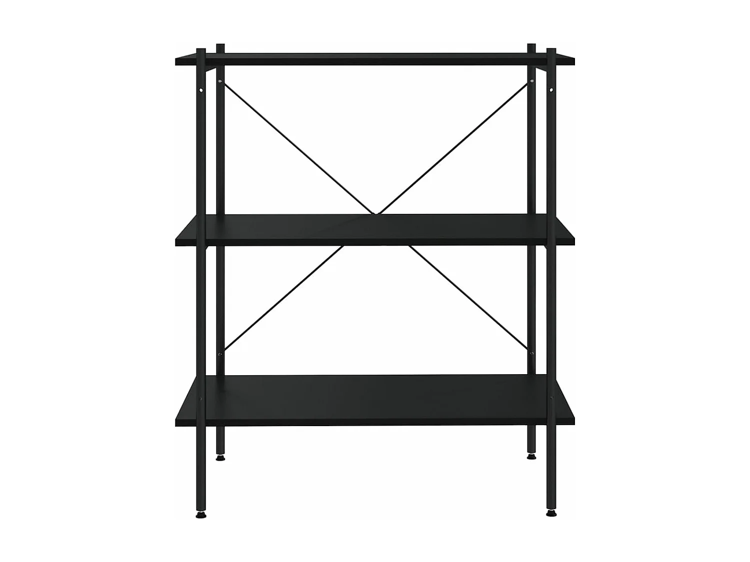 Étagère à 3 niveaux Noir 80x40x92 cm