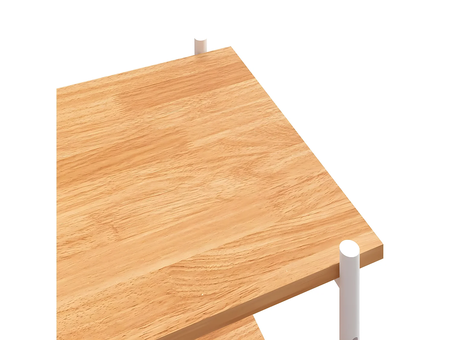 Étagère à 4 niveaux Blanc et chêne 80x40x130 cm