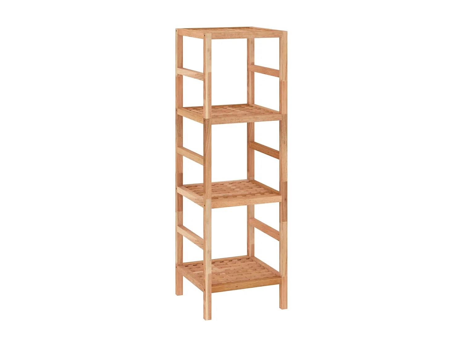 Estantería de baño madera maciza de nogal 35,5x35,5x112,5 cm