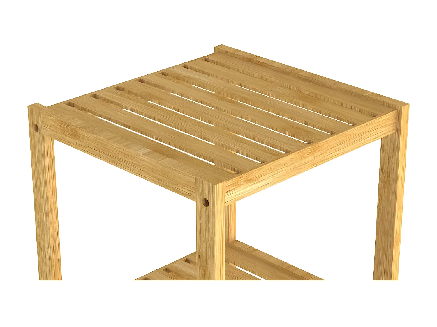 Estante de baño 4 compartimentos bambú 34x33x110 cm