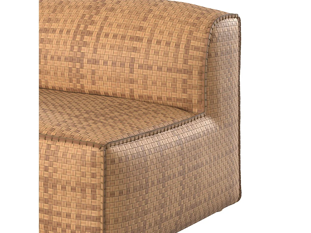 Fauteuil de jardin tressé en feuilles d'abaca synthétique - Mimo