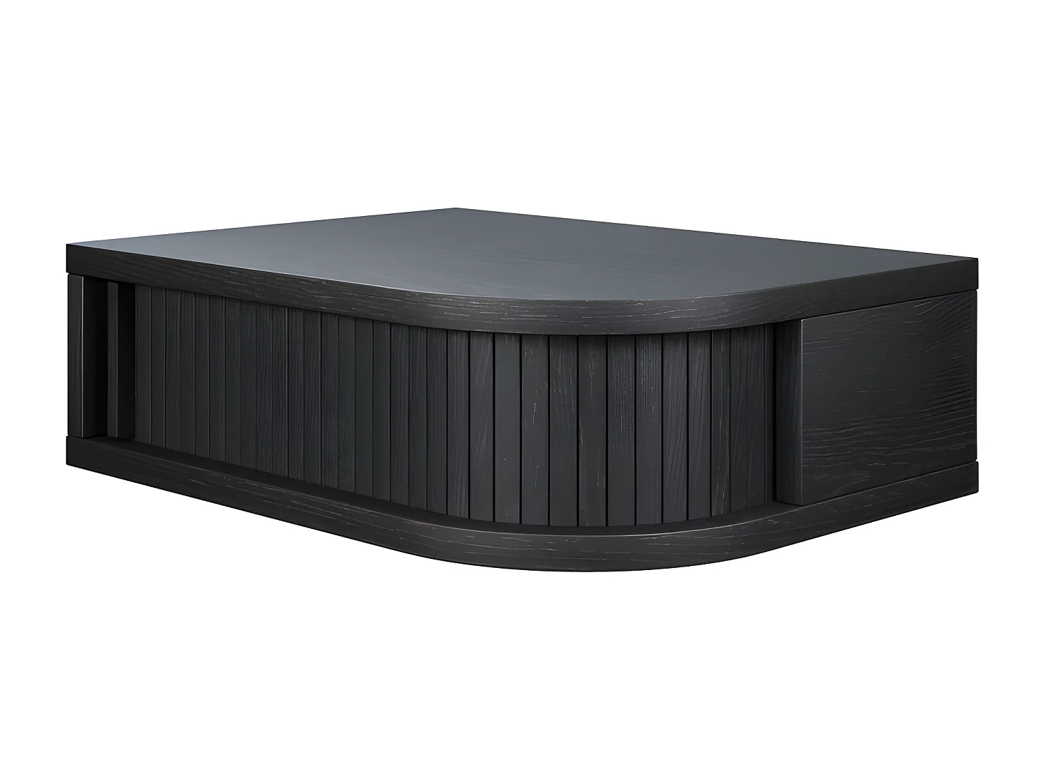 Farsta tambour - Table de chevet murale en bois - Noir