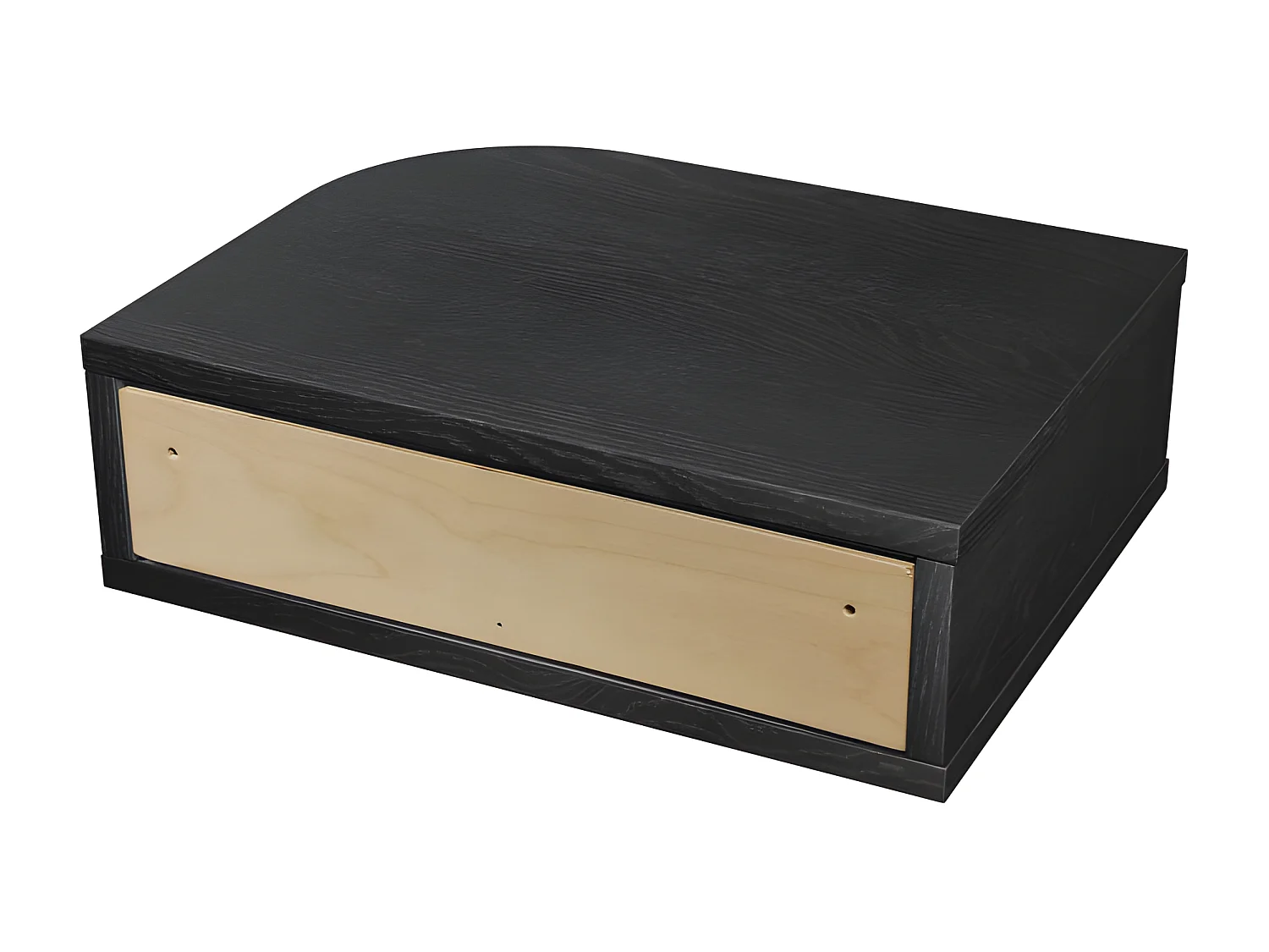 Farsta tambour - Table de chevet murale en bois - Noir