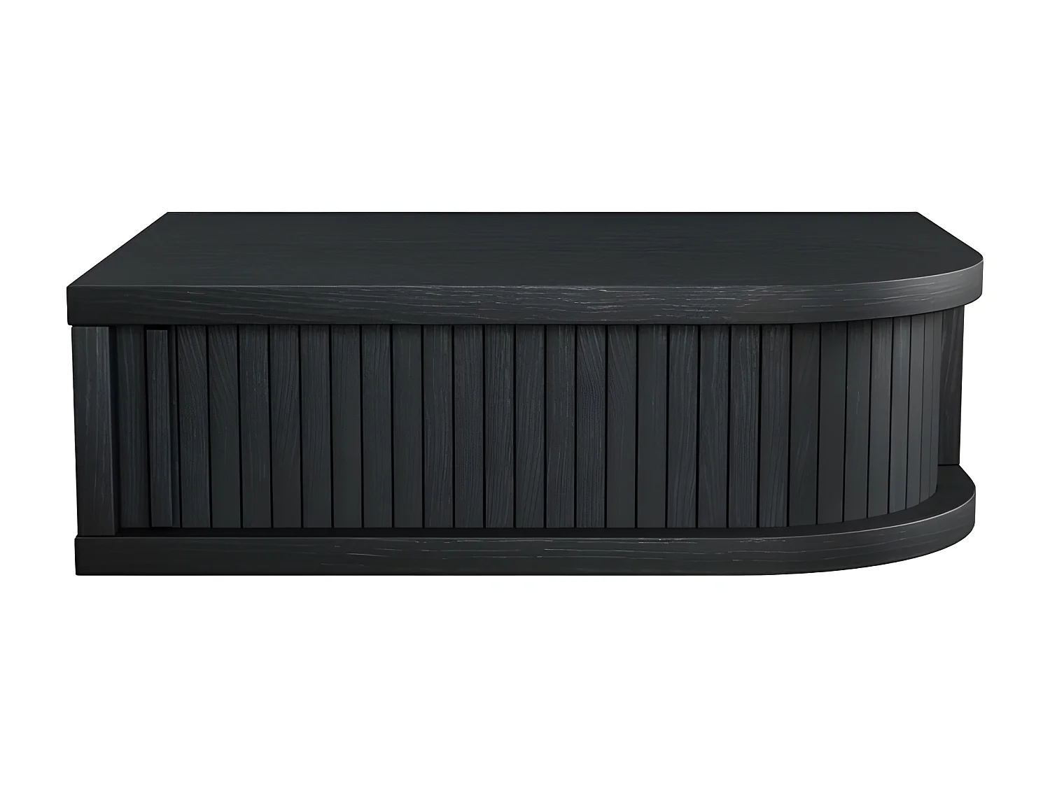 Farsta tambour - Table de chevet murale en bois - Noir