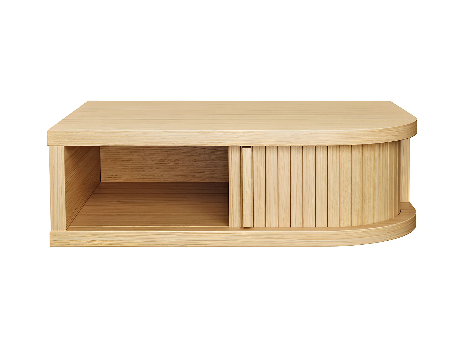 Farsta tambour - Table de chevet murale en bois - Bois clair