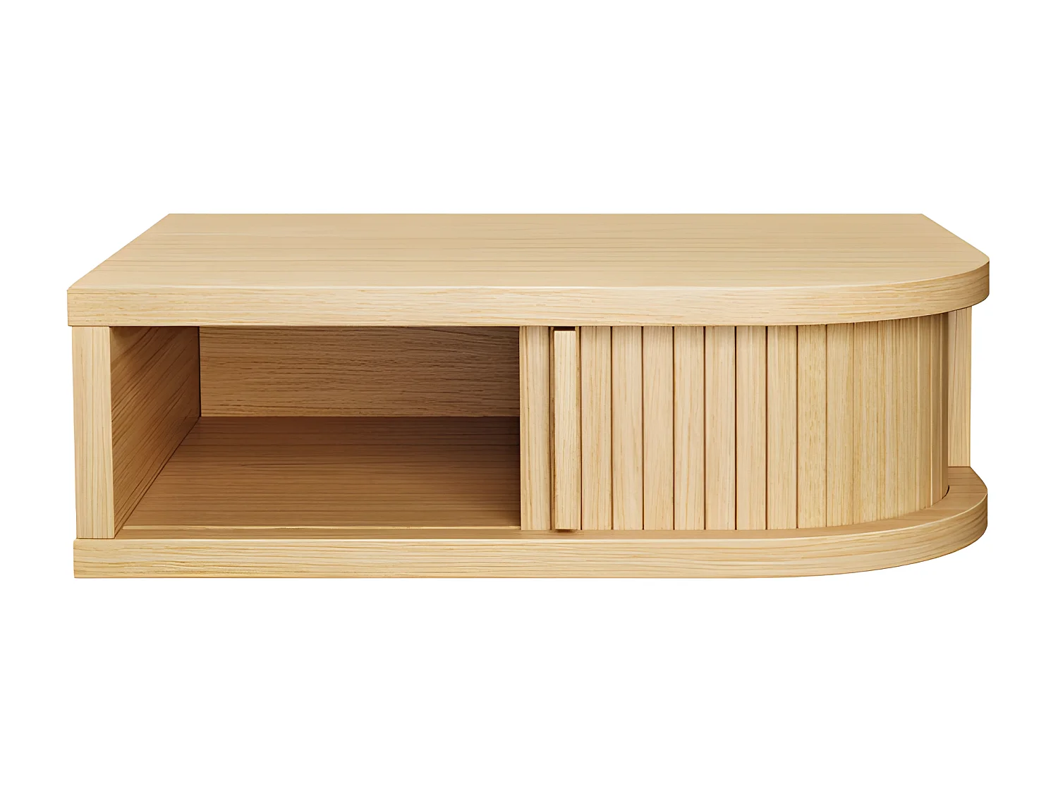 Farsta tambour - Table de chevet murale en bois - Bois clair